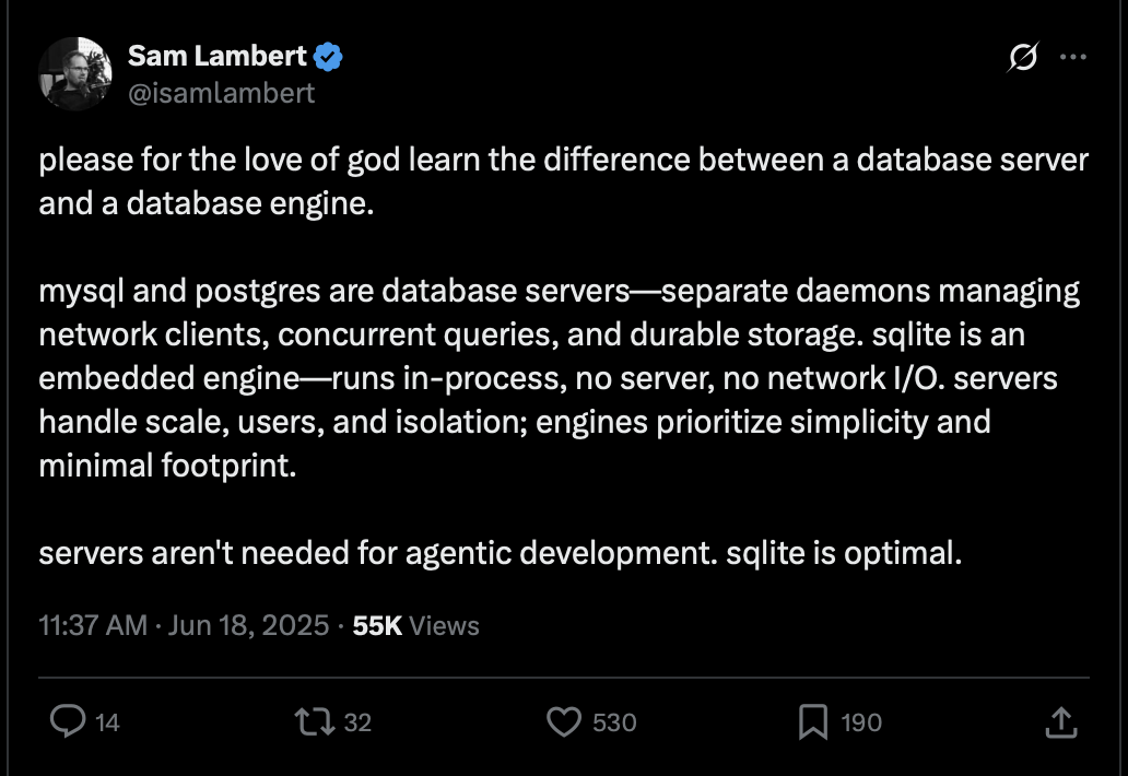 Tweet from PlanetScale CEO